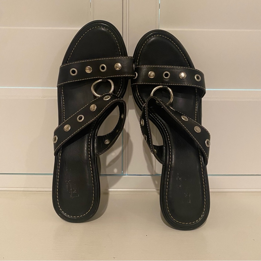 Milwaukee Motorcycle Clothing Co. Women’s Sandals with Silver Studs Size 40